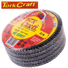 FLAP DISC ZIRCONIUM 115MM 40 GRIT FLAT 4+1 FREE